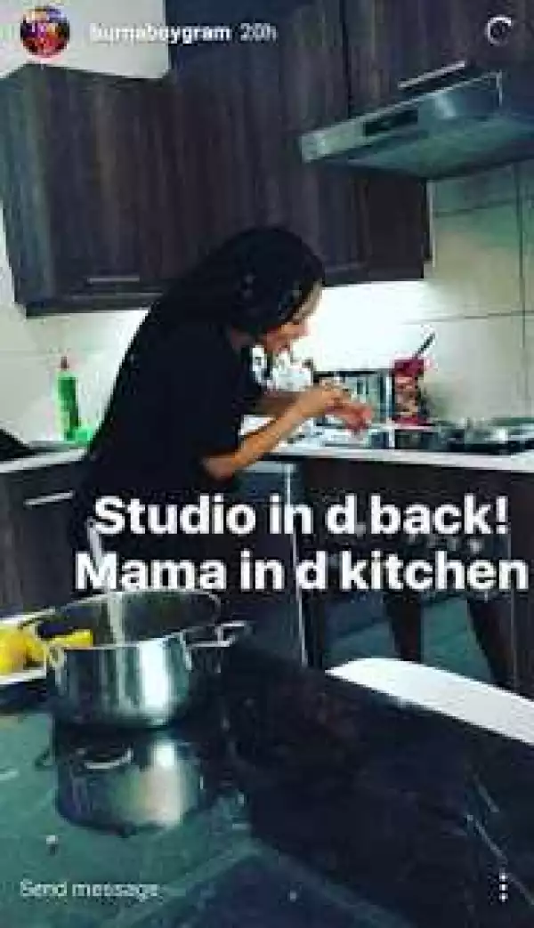 Burnaboy Shows Off His Bae Cooking In The Kitchen [Photos]